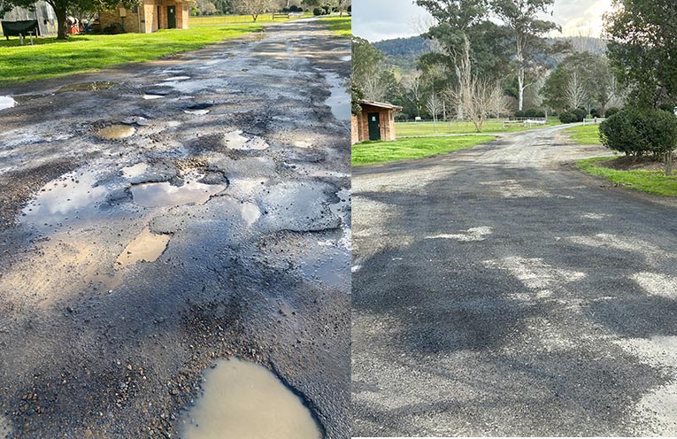 Gloucester District Park’s roads get some overdue attention