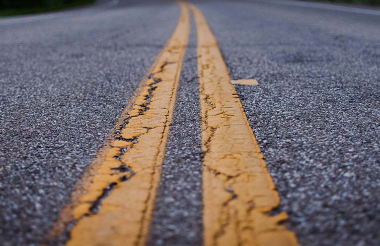 Resealing work on the Bucketts Way