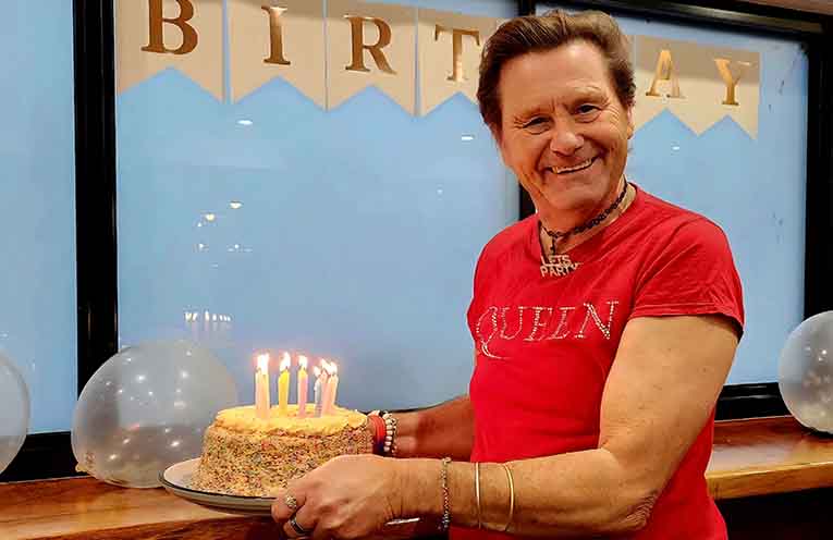 Dave at his 2025 birthday party. Photo: supplied.