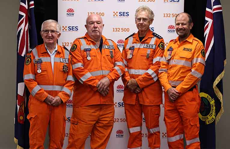 Gloucester SES members honoured for courage and long service
