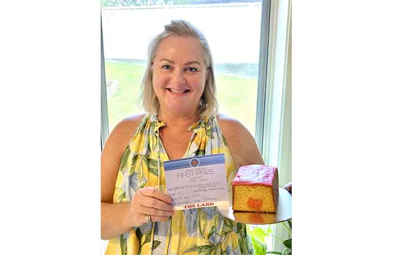 Trish Mason was awarded first place for the surprise cake section. Photo: Barbara Reichert.