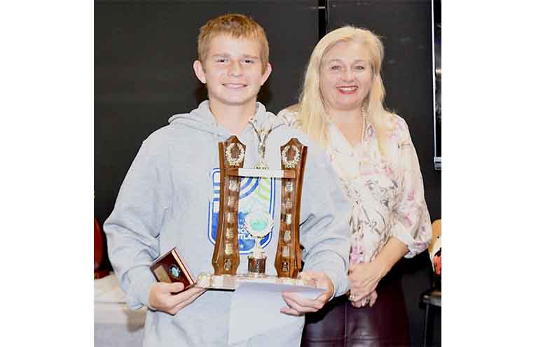 Junior Winner Charlie Coombe with Alison Penfold MP.