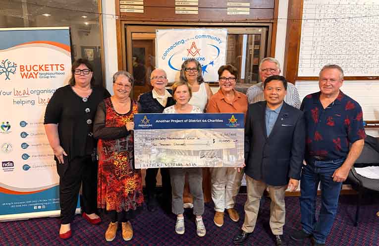Gloucester Masonic Lodge supports Bucketts Way Neighbourhood Group