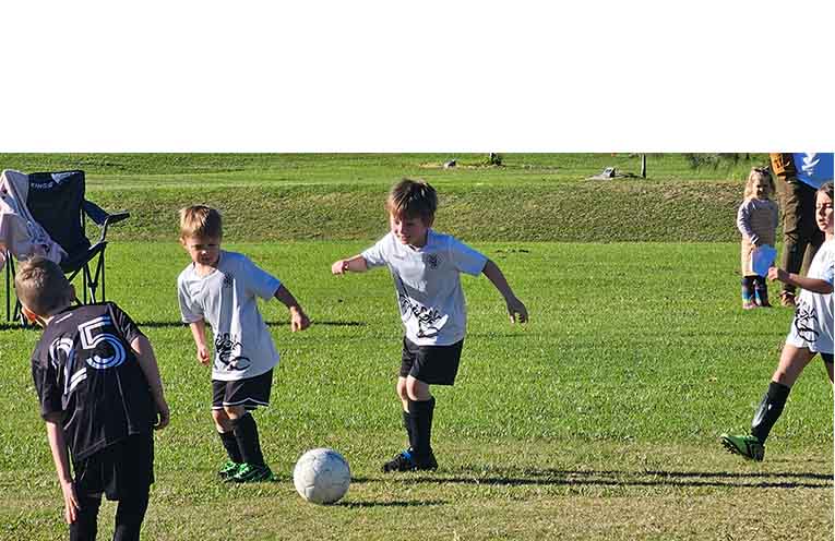 Gloucester soccer mini roos action. Photos: Submitted.