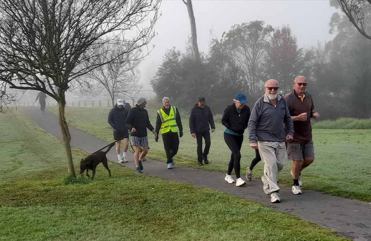 Saturday’s event got off to a cold and foggy start.