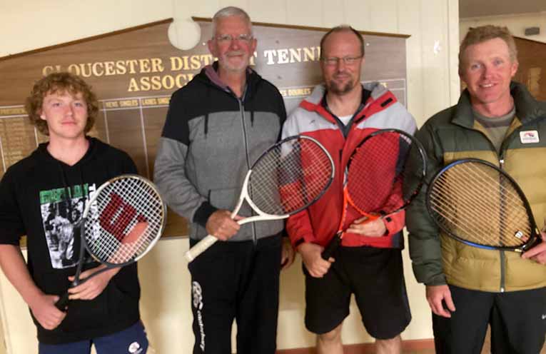 Bowdens triumph in men’s tennis