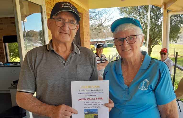 Gloucester Croquet inaugural winner Vince Costigan