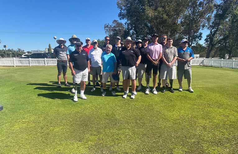 The team of golfers taking part on the day. Photo: Althea Guinsberg.