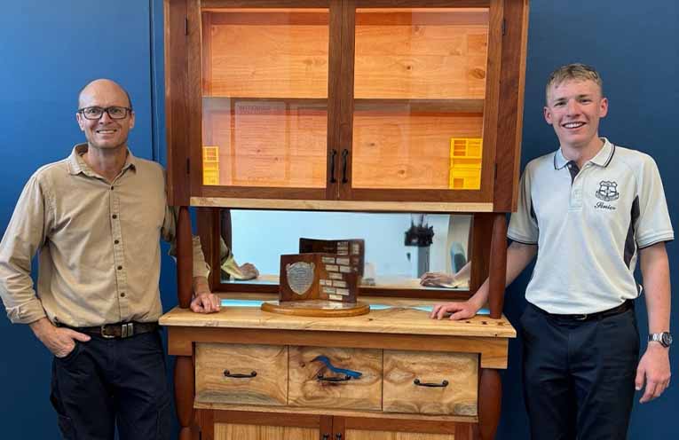 Gloucester student Blake Walker earns SHAPE nomination for handcrafted timber hutch